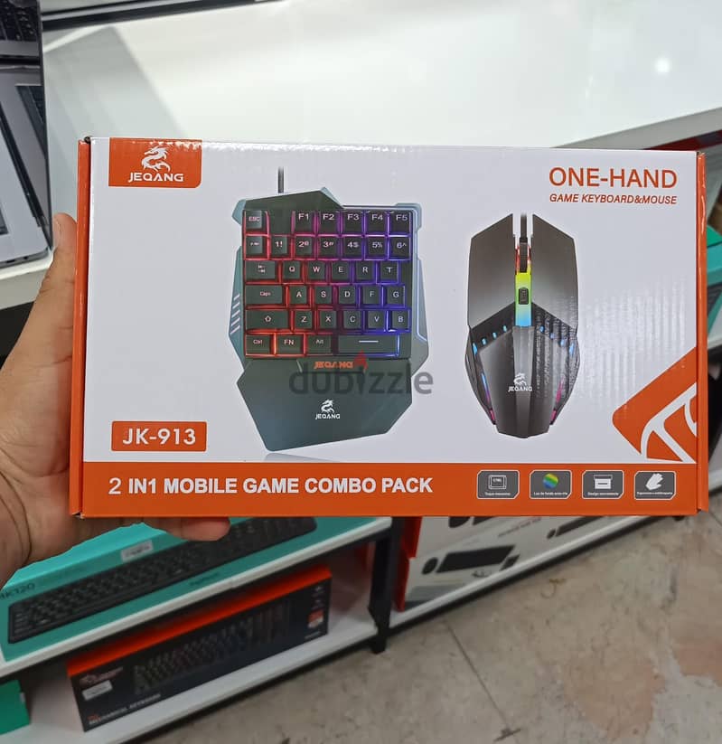 JEQANG 2 IN 1 ONE HAND KEYBOARD & MOUSE COMBO 0