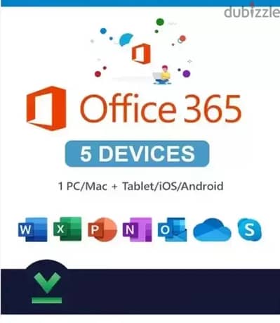 Microsoft Office 365 for 5 Dervices with lifetime validity