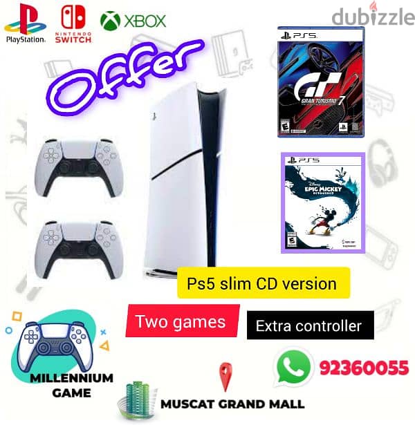 PS5 slim CD version, middle East version. one replacement warranty 0