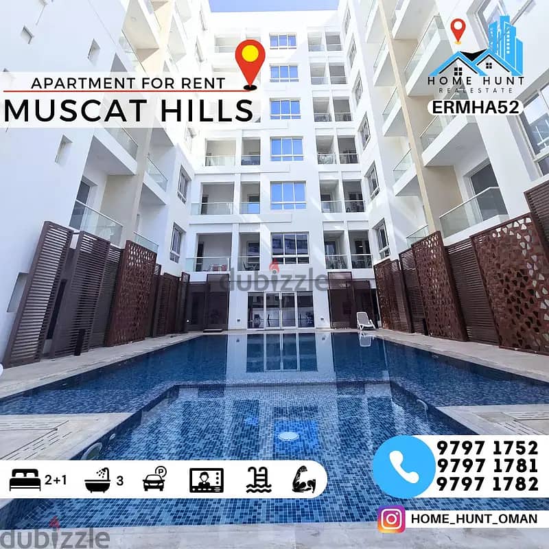 MUSCAT HILLS | MODERN 2+1BHK UNFURNISHED APARTMENT 0