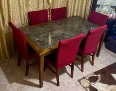 Dining Table + 6 Chairs طاولة طعام + ٦ كراسي 0