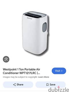 westpoint portable air conditioner model WPT-1217 LRC. price 0