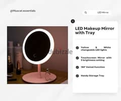 LED Makeup Mirror with Tray 0