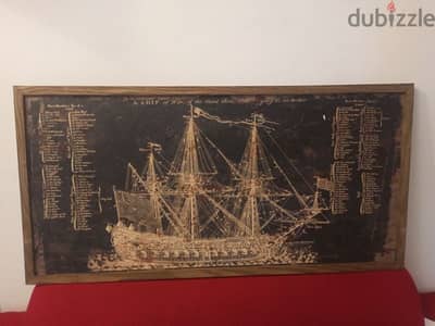 Antique Great Britain warship art