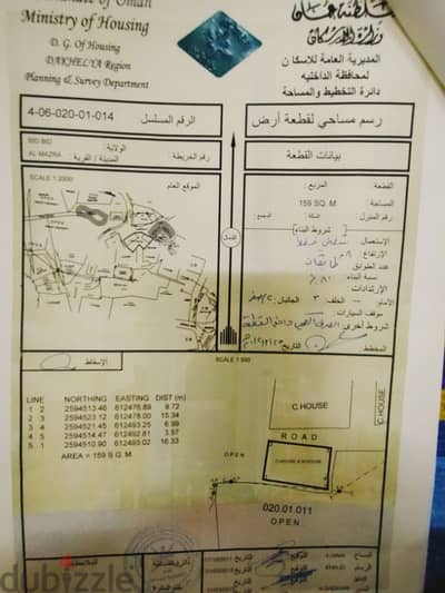 للبيع في فنجاء بمساحه صغيره