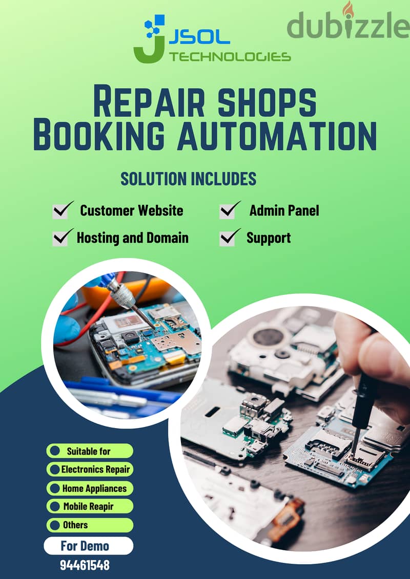 All-in-One Repair Shop Service Booking Website System with Hosting 0