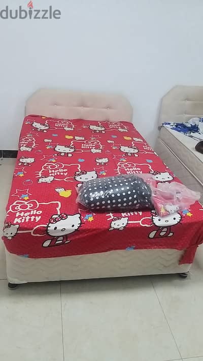 Double Bed with spring Mattress - 2 Nos.