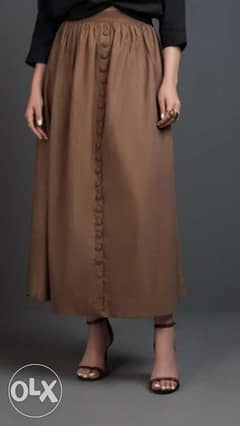 Unused Beautiful brown skirt with adjustable belt