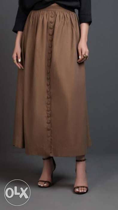 Unused Beautiful brown skirt with adjustable belt 0