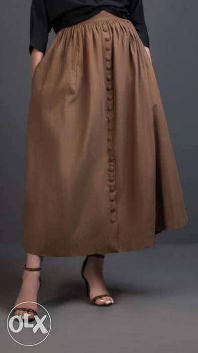Unused Beautiful brown skirt with adjustable belt 1