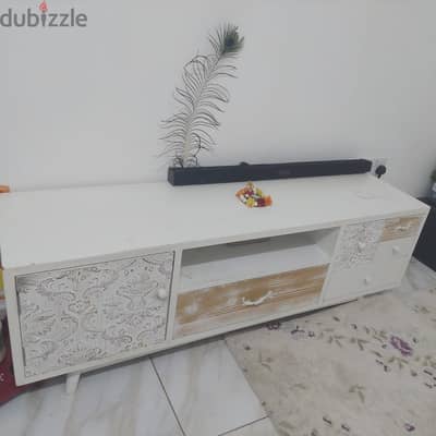 Dinning table with 6 Chairs  + TV TOP box with Good Storage Cabinet