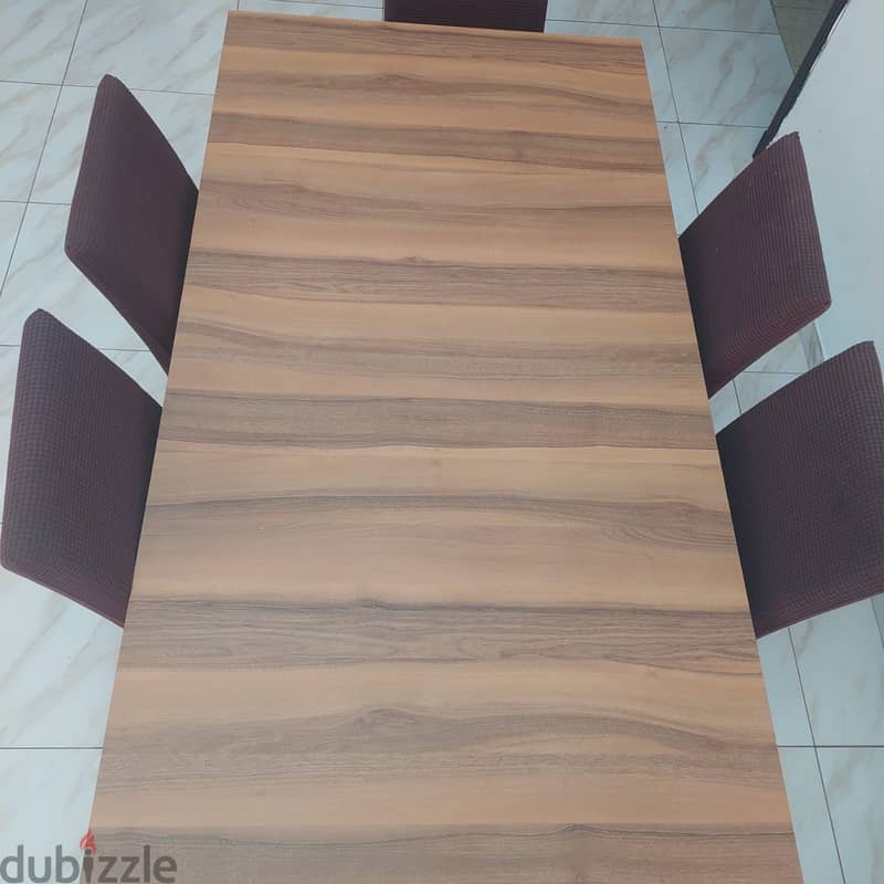 Dinning table with 6 Chairs  + TV TOP box with Good Storage Cabinet 5