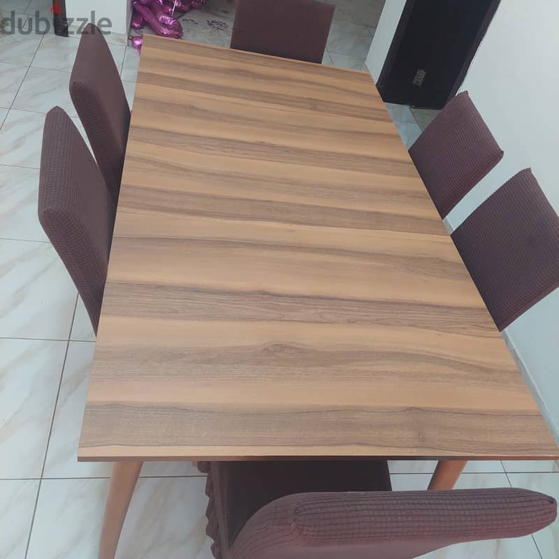 Dinning table with 6 Chairs  + TV TOP box with Good Storage Cabinet 6