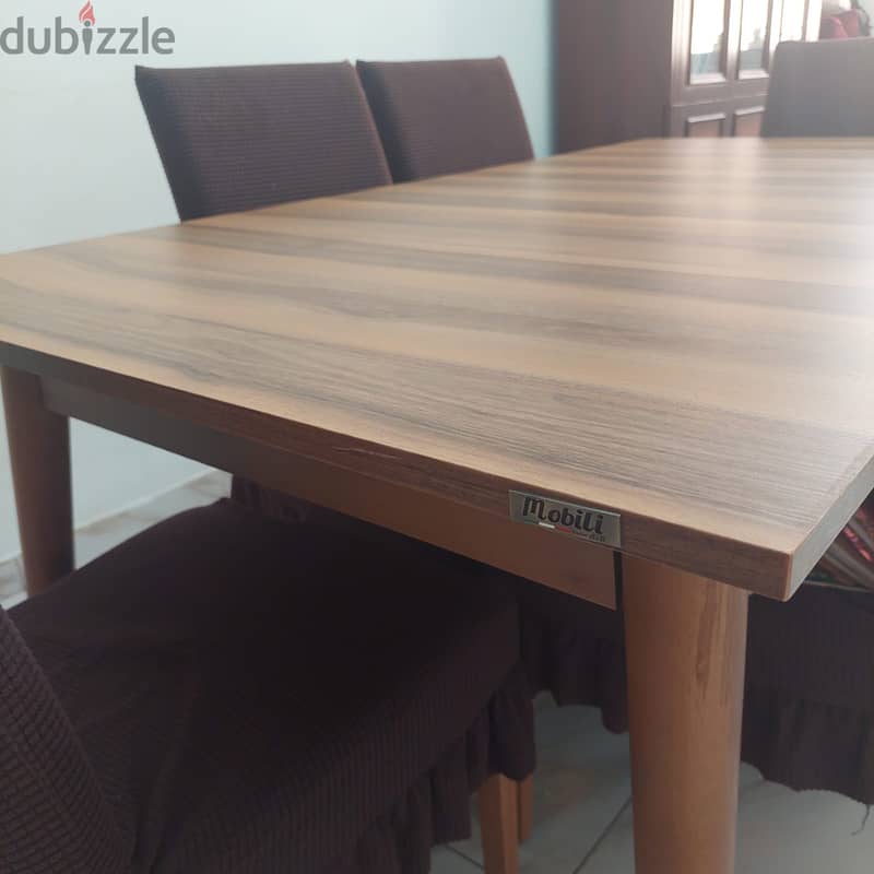 Dinning table with 6 Chairs  + TV TOP box with Good Storage Cabinet 8