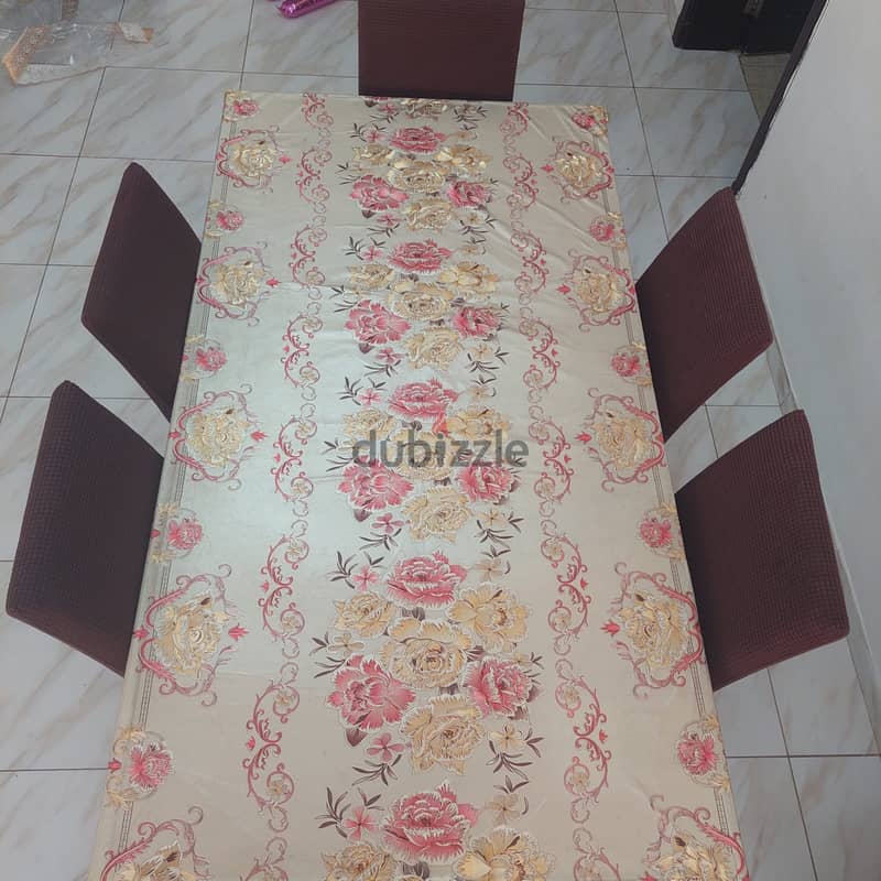 Dinning table with 6 Chairs  + TV TOP box with Good Storage Cabinet 11