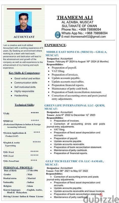 Searching job for the position of Accountant 0