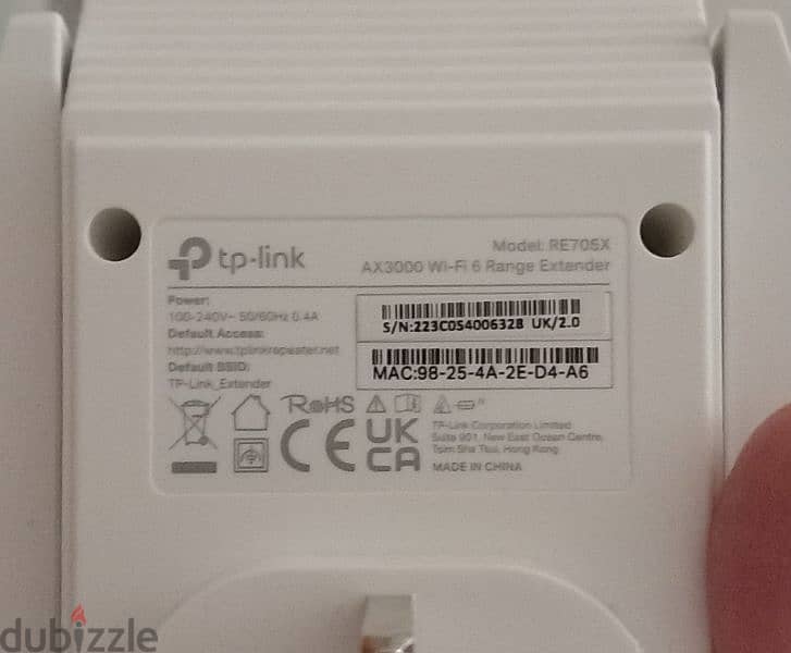 TP-LINK AX3000 MESH WIFI 6 RANGE EXTENDER 2