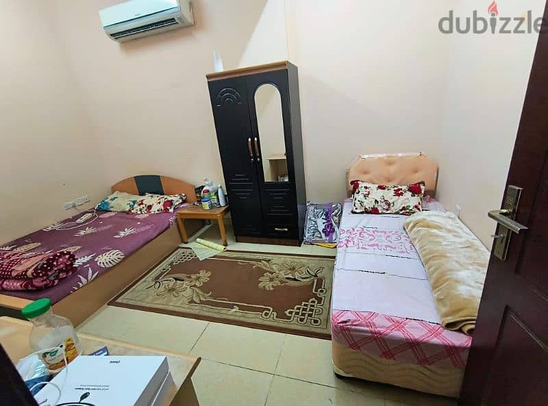 Furnished Room with attached bathroom on Rent at Ruwi 5