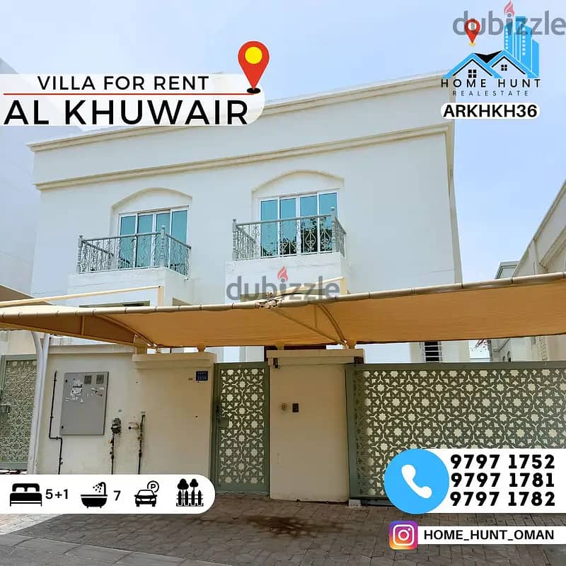 AL KHUWAIR | AFFORDABLE 5+1 BEDROOM VILLA FOR RENT 0