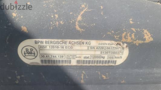 bpw original German axle single tyre