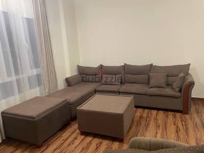 Sofa set with two ottomans ( customized )