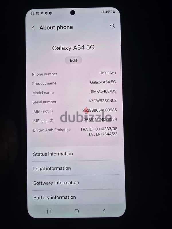 Samsung galaxy A54 5G 1