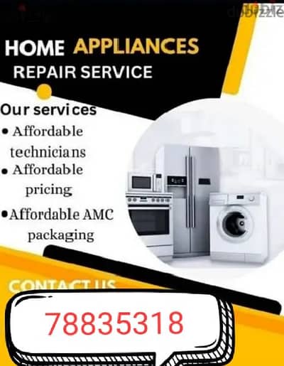 Ac fridge Automatic washing machine and rafegrater Home Repairing