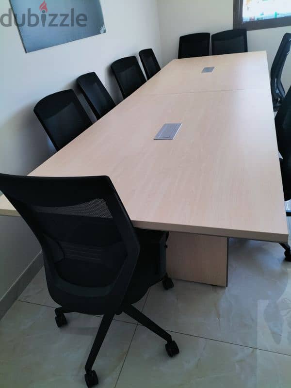 meeting table with 8 numbers Chairs 1