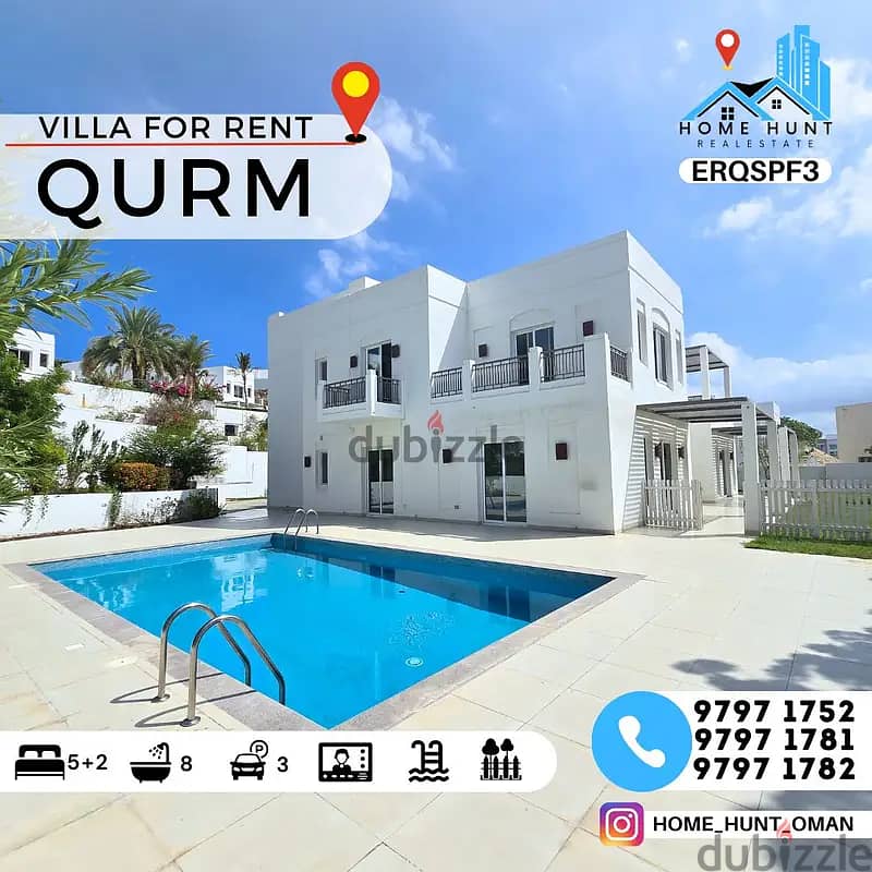 QURUM | SPACIOUS 5+2BR COMPOUND VILLA WITH PRIVATE POOL 0