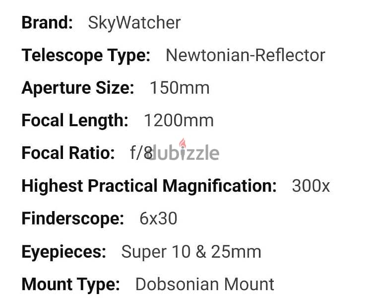 telescope 6" sky watcher brand 5