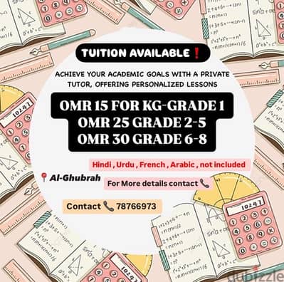 Tuition available kg to grade 12 guaranteed result