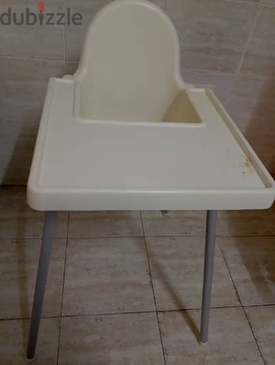 Used high chair and foldable crib