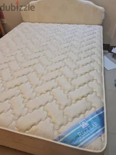 Queen bed - mattress,  base box and Headboard 0