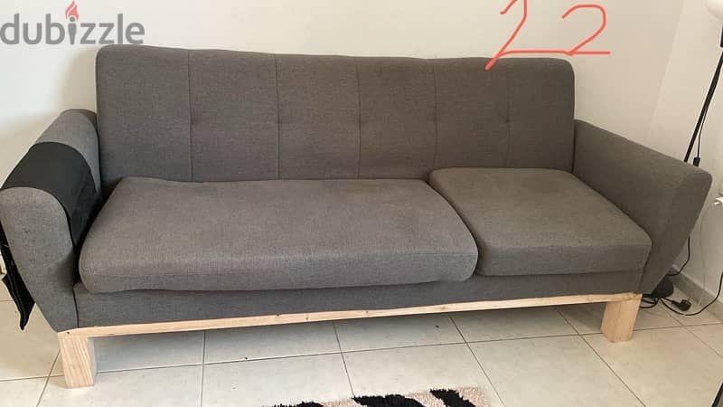 sofa set, dining table, tv , beds, fridge 2