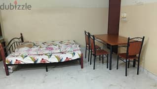 King Size Bed With Medical Mattress + Dining table with three chairs 0