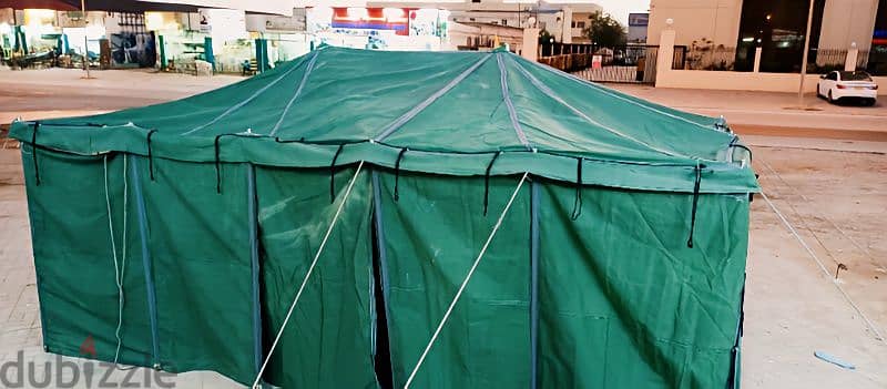 "Premium Waterproof & Heatproof Green Tent - 6x4 Meters" 0