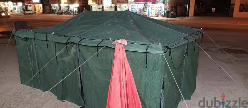 "Premium Waterproof & Heatproof Green Tent - 6x4 Meters" 1