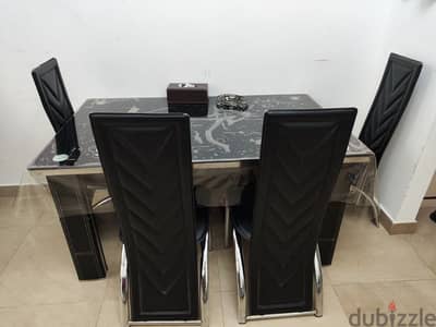 Sofa( 2+1+1) and dining table with 6 chairs for sale