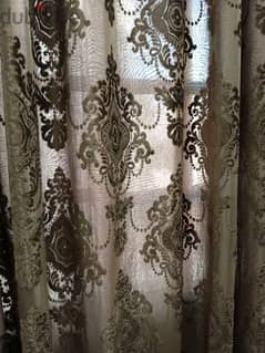 curtain pair. free size can be adjusted in big window 0