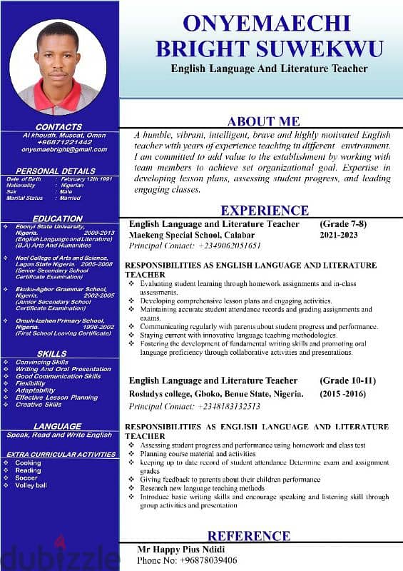 English Teacher//Job seeker 1