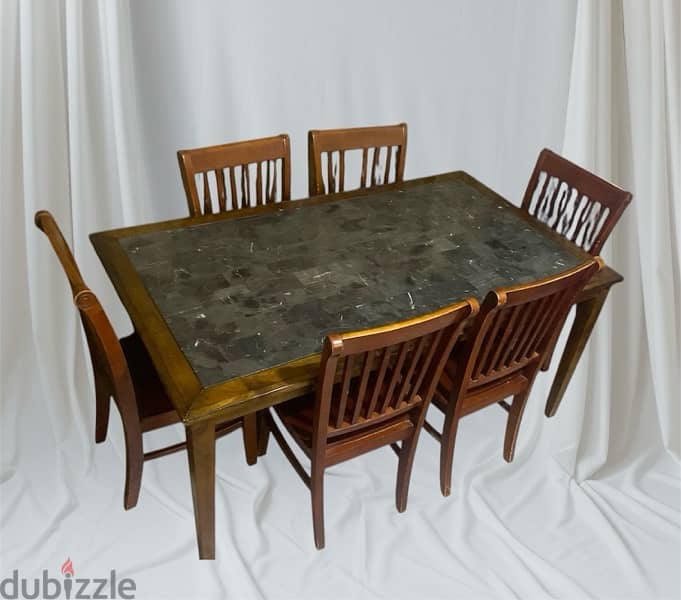 Dining Table + 6 Chairs طاولة طعام + ٦ كراسي 2