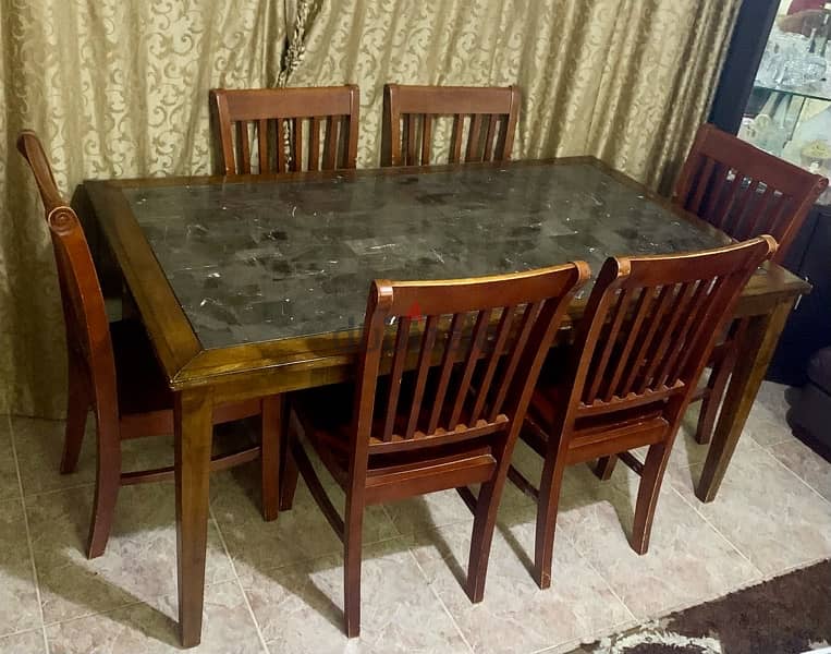 Dining Table + 6 Chairs طاولة طعام + ٦ كراسي 3