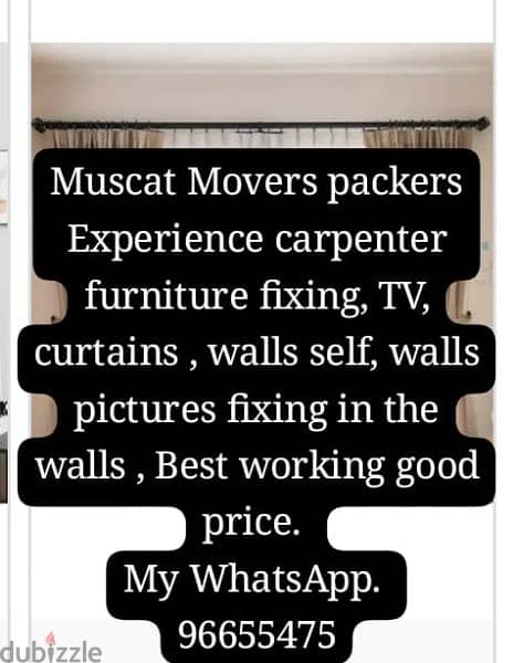 Best carpenter fixing curtains furniture TV 0