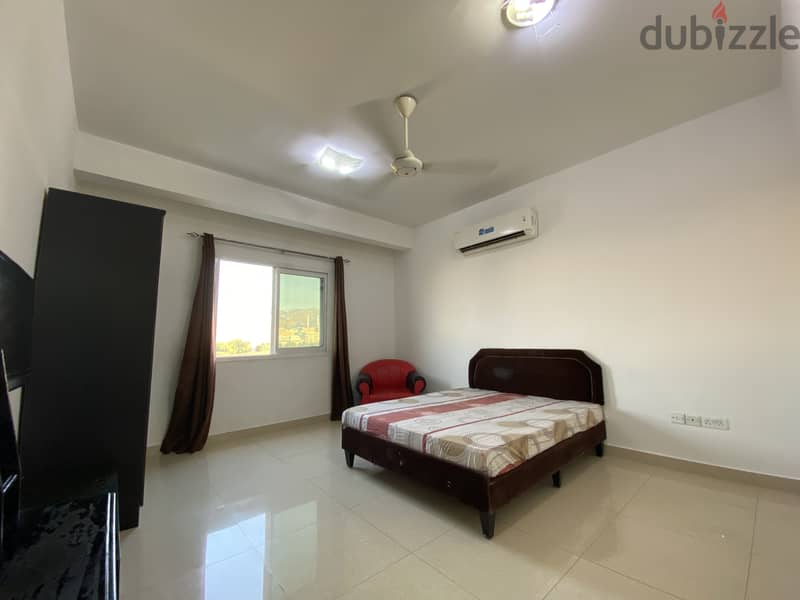 FULLY FURNISHED spacious room with attached bathroom in Al Ghubra 0