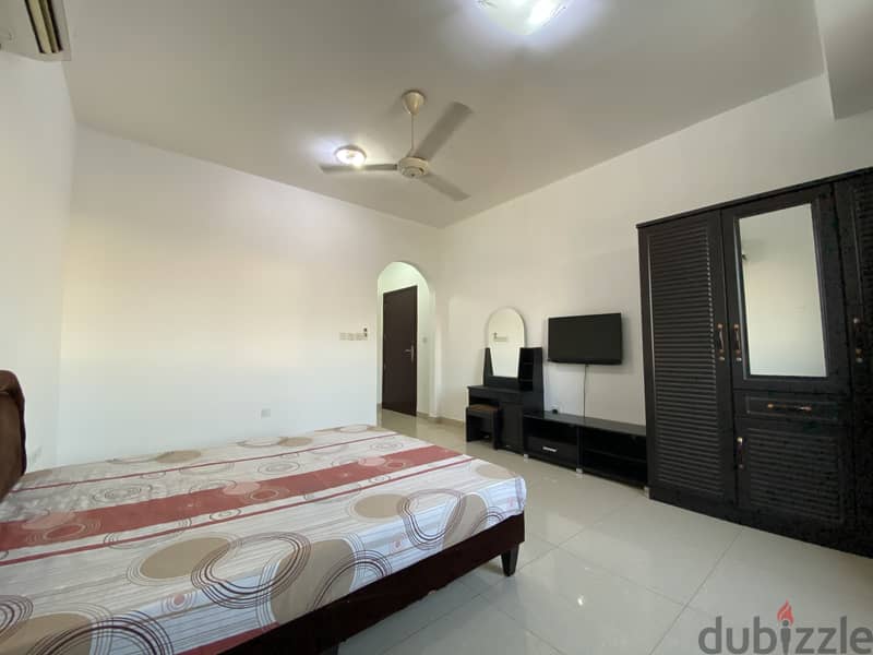 FULLY FURNISHED spacious room with attached bathroom in Al Ghubra 2