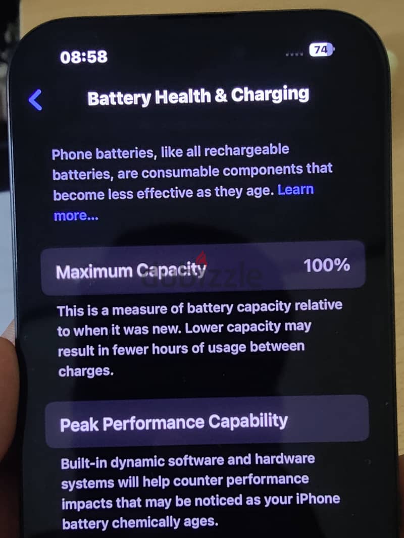 Only 8 months use iPhone 15 pro 128gb with 100% battery 1