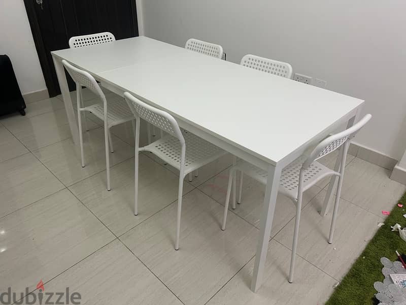 Dining table with six chair 2