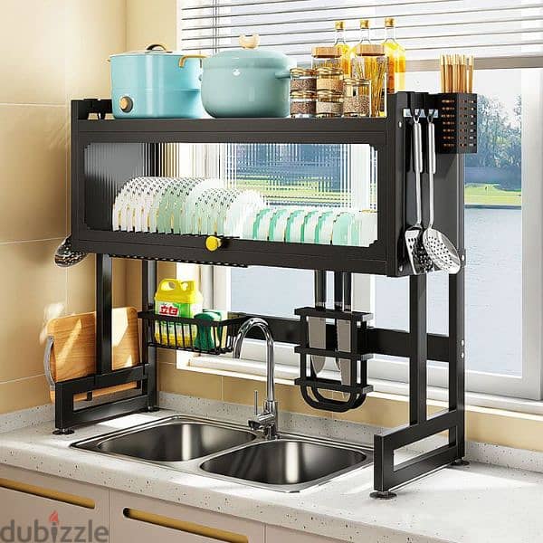 Multifunction sink dish dryer kitchen rack 0