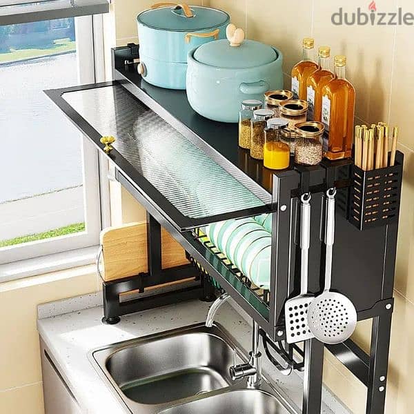 Multifunction sink dish dryer kitchen rack 2