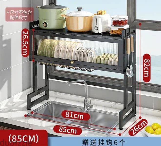 Multifunction sink dish dryer kitchen rack 3